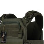 Upper chest area with Velcro and MOLLE