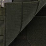 Olive military vest with reinforced Velcro closure