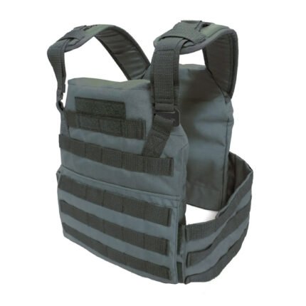 Olive tactical plate carrier vest front view