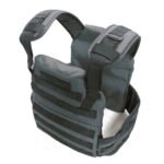 Side view of olive plate carrier vest