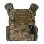 Close-up of adjustable tactical shoulder with cordura fabric and fast-release mechanism