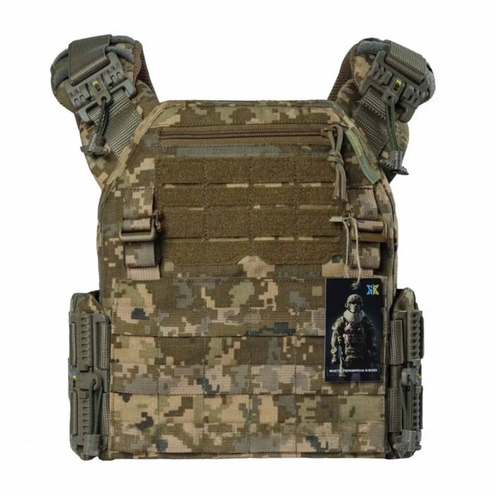 Close-up of adjustable tactical shoulder with cordura fabric and fast-release mechanism