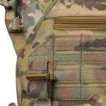 Fast-release buckle detail on multicam plate carrier