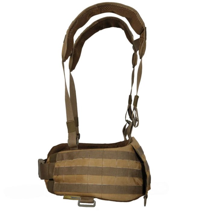 Military vest side view with MOLLE loops