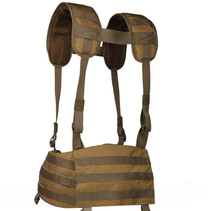 Tan military surplus load-bearing harness front view