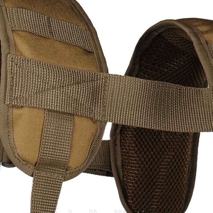 Load-bearing harness shoulder padding