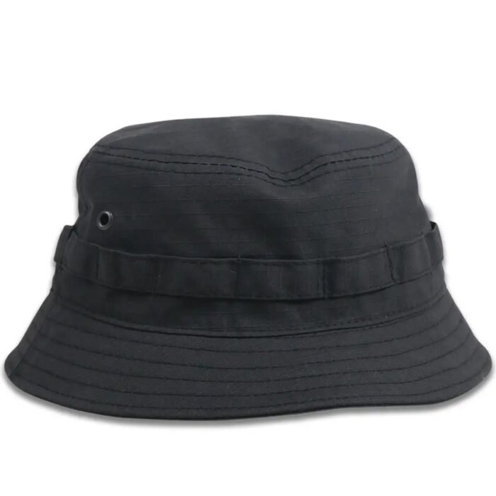 Tactical Black Panama Hat – Front View