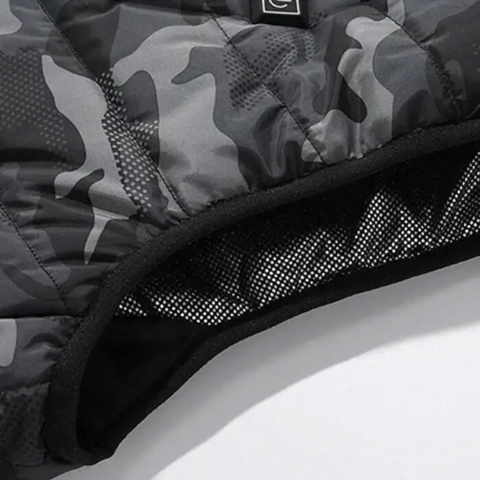 Camo heated vest bottom mesh lining