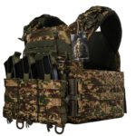 Tactical plate carrier vest Predator camouflage MOLLE system