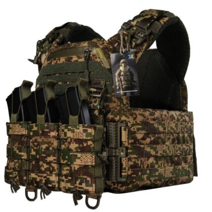 Tactical plate carrier vest Predator camouflage MOLLE system