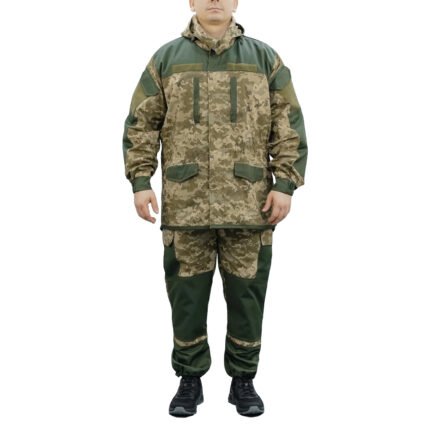Ukrainian army Gorka 5 suit pixel camouflage front view tactical uniform