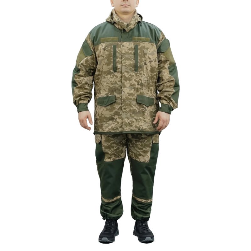 Ukrainian army Gorka 5 suit pixel camouflage front view tactical uniform